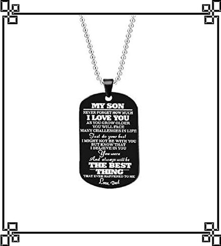 Inspirational Gifts Necklace for Daughter from Mom My Daughter Never Forget How Much I Love You Necklace Silver Dog Tag Pendant Necklace Birthday Christmas Gifts for Daughter from Mother in Saudi Arabia