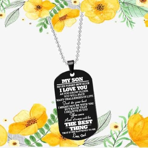 Inspirational Gifts Necklace for Daughter from Mom My Daughter Never Forget How Much I Love You Necklace Silver Dog Tag Pendant Necklace Birthday Christmas Gifts for Daughter from Mother in Saudi Arabia