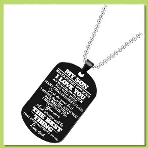 Inspirational Gifts Necklace for Daughter from Mom My Daughter Never Forget How Much I Love You Necklace Silver Dog Tag Pendant Necklace Birthday Christmas Gifts for Daughter from Mother in Saudi Arabia