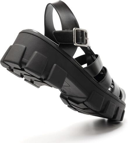 Colgo Womens Platform Wedge Sandals Chunky Block Heeled Adjustable Buckle Fisherman Sandals for Summer in Saudi Arabia