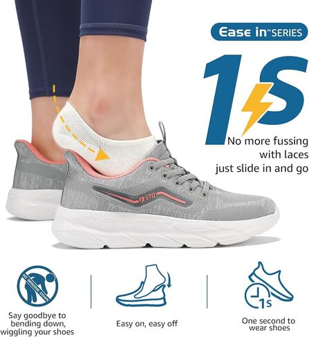 STQ Slip ins Womens Orthopedic Shoes Hands Free Slip on Sneakers in Saudi Arabia