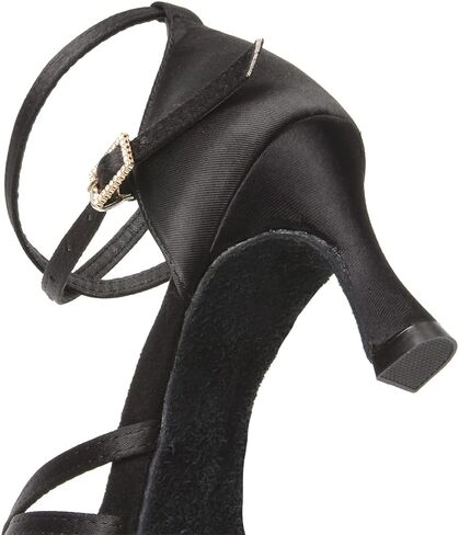 TINRYMX Women's Latin Dance Shoes Satin Ballroom Salsa Cha-cha Professional Practice Dance Shoes,EM217-Black-2.75 Inch,5.5 US in Saudi Arabia