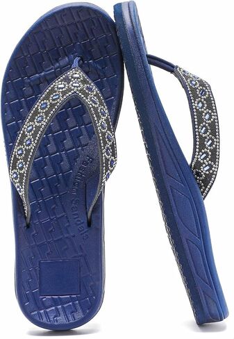 Guyarns Flip Flops Arch Support for Women,Womens Flip Flops with Rhinestone Summer Beach Comfy Thick Slides Sandals in Saudi Arabia