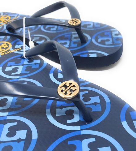 شبشب Tory Burch النسائي - أنماط وألوان ومقاسات متنوعة (Tory Navy - شعار Tory Navy مختلط، رقم_7) in Saudi Arabia