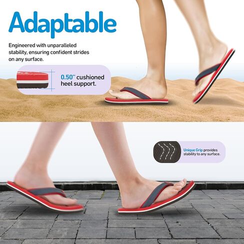 Floopi Flip Flops for Women Durable EVA Floral Textured Sandals Ladies Beach Sandals with Indoor & Outdoor Anti Skid Soles in Saudi Arabia