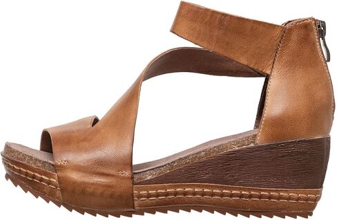 Antelope Women’s Davi Wedge Sandal, Leather Upper with Back‑Zip, Ankle Strap and Open Toe in Saudi Arabia