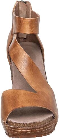 Antelope Women’s Davi Wedge Sandal, Leather Upper with Back‑Zip, Ankle Strap and Open Toe in Saudi Arabia