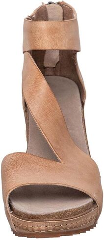 Antelope Women’s Davi Wedge Sandal, Leather Upper with Back‑Zip, Ankle Strap and Open Toe in Saudi Arabia
