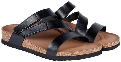 Skechers Womens Arch Comfort Podiatrist Designed Shape 8 Black Sandal in Saudi Arabia