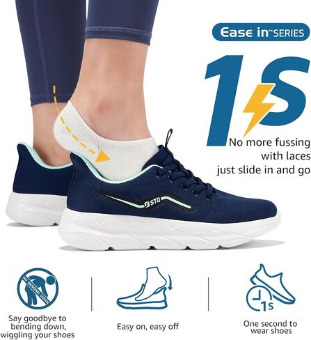 STQ Slip ins Womens Orthopedic Shoes Hands Free Slip on Sneakers in Saudi Arabia