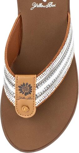 Yellow Box Women's Datha Flip Flop Sandal, Platform Height 0.5 inches, Heel 0.75 inches, Cute & Comfortable in Saudi Arabia