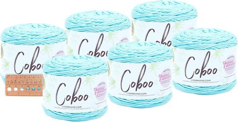 Lion Brand Yarn - Coboo -6 Pack with Needle Gauge (Beige) in Kuwait