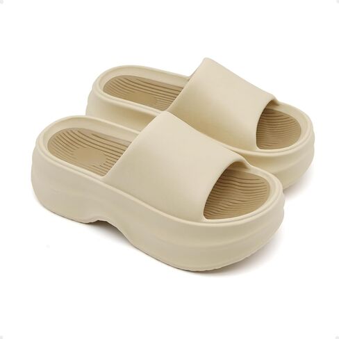 Platform Cloud Slides for Women Outdoor Thick Sole Comfortable Slide Cute Open Toe Non-Slip House Shower Beach Sandals Girls and Ladies Trendy Sandal in Saudi Arabia