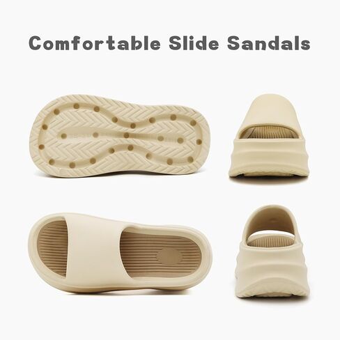 Platform Cloud Slides for Women Outdoor Thick Sole Comfortable Slide Cute Open Toe Non-Slip House Shower Beach Sandals Girls and Ladies Trendy Sandal in Saudi Arabia
