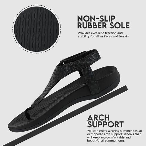 Pierre Dumas Bedrock-3 Womens Arch Support Sandals Orthotic Adjustable Ankle Strap Thong Flip Flops for Women in Saudi Arabia