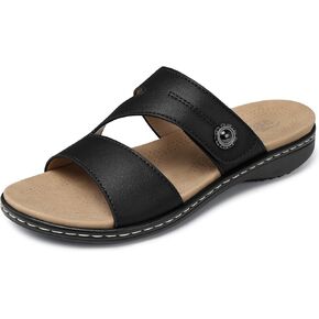 SHIBEVER Flat Sandals For Women Dressy: Comfortable Summer - Slip On Arch Support Flats Sandal