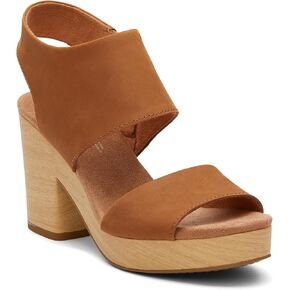 TOMS Womens Majorca Block Platform Athletic Sandals Casual High Heel 3" & Up - Brown