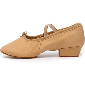 أحذية DKZSYIM النسائية للرقص اللاتيني من قماش الجمل بمقدمة مغلقة، أحذية الرقص، مقاس CT، US 8.5 in Kuwait
