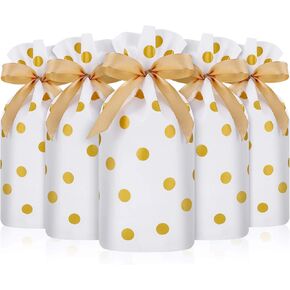 Frienda 30 Pack Treat Bags with Drawstring Candy Bags, Plastic Favor Bag Drawstring Cookie Bags for Christmas Wedding Party Birthday Engagement Holiday Favor