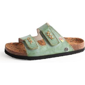 TMA EYES Womens Flat Sandals with Cork Footbed, Open Toe Slides Adjustable Slip On Slippers in Saudi Arabia