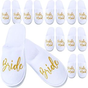 7 Pairs Bride Slippers Wedding Bridal I Do Slippers for Brides Wedding Party Slippers White Slippers for Wedding Personalized Slippers Wedding for Bride Bridesmaid Proposal Box Tribe Gifts