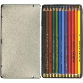 Chartpak Mondeluz Aquarelle Watercolor Pencil Set, 24 Assorted Colors in Tin, 1 Each (FA3724.24)