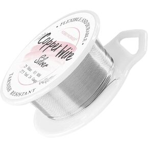 Hobbyworker 16 Gauge Copper Wire, 23.9 FT/1.3 mm Beaded Craft Wire for Jewelry Bracelet Making, Half Hard Rust and Corrosion Resistance (Copper)