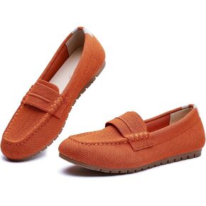 Knit Loafers for Women Comfortable Casual Slip On Womens Driving Flats Shoes