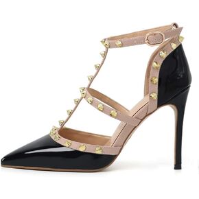 Eithy Women's Slingbacks Mid High Heels Pointy Toe Buckle Summer Shoes Party Daily Wear Evening Sandals
