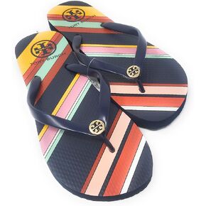 شبشب Tory Burch النسائي - أنماط وألوان ومقاسات متنوعة (Tory Navy - شريط ميدلي، رقم_7) in Kuwait