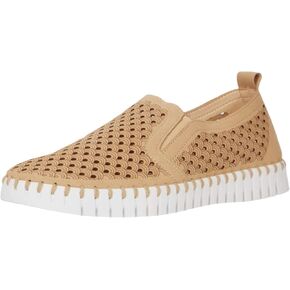 ILSE JACOBSEN HORNBAEK Women's Tulip140WOM Flat | Slip-On | Low Top (Latte, 7)