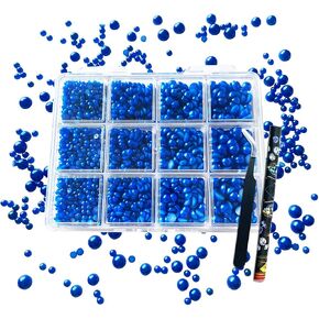 Black 3-6 mm Mixed Size Flatback Pearls with Tweezers,and Diamond Pick Up Tools,2250 pcs ABS Pearl Beads for Crafts,Cup,Shoes,Clothing,Tumbler,Nail Art, DIY Projects in Kuwait