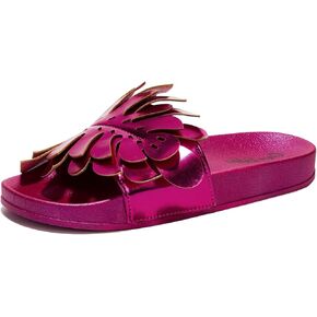 Cape Robbin Sharai Women's Leaf Design Slides - Slip On Womens Slides Sandals - Cute Women Slide Sandals