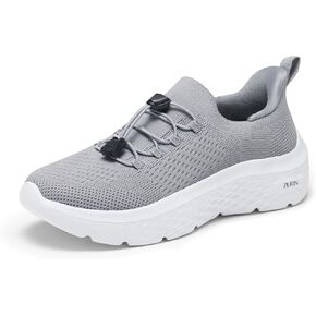 Womens Slip On Walking Shoes with Arch Support,Lightweight Running Sneakers,Non Slip Breathable Tennis Shoes for Gym Travel Work Casual