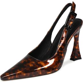 Women Slingback Pointed toe Stiletto Pumps Slip-on Buckle Strap Patent High Heels Office Lady Casual Party Wedding Prom Fashion Shoes