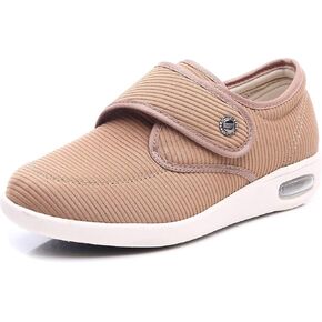 Women's Wide Shoes with Adjustable Strap Lightweight Walking Shoes for Elderly Mother Seniors Swollen Feet Plantar Fasciitis