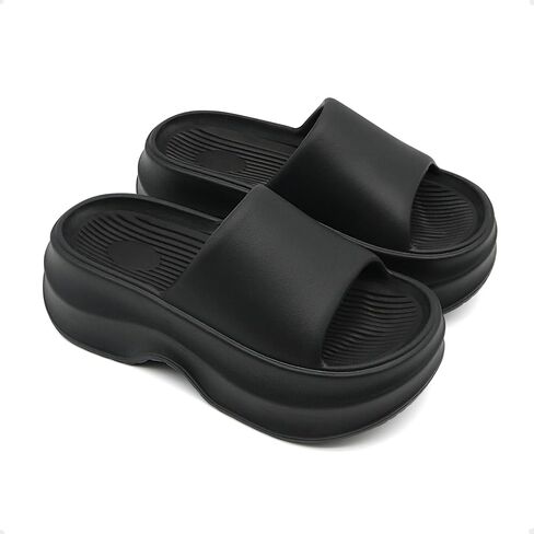 Platform Cloud Slides for Women Outdoor Thick Sole Comfortable Slide Cute Open Toe Non-Slip House Shower Beach Sandals Girls and Ladies Trendy Sandal in Saudi Arabia