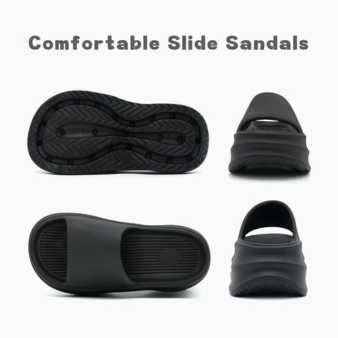 Platform Cloud Slides for Women Outdoor Thick Sole Comfortable Slide Cute Open Toe Non-Slip House Shower Beach Sandals Girls and Ladies Trendy Sandal in Saudi Arabia