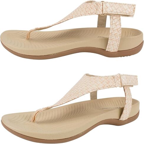Pierre Dumas Bedrock-3 Womens Arch Support Sandals Orthotic Adjustable Ankle Strap Thong Flip Flops for Women in Saudi Arabia