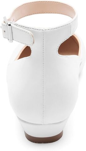 Ballet Flat Shoes for Women with Ankle Strap Low Wedge Heel, Cute Flats for Women, Comfortable Casual Dress Shoes in Saudi Arabia