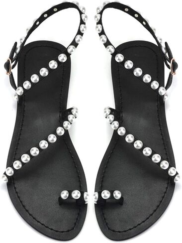 صنادل مسطحة للسيدات من Monrovia Gladiator Bohemia Flip Flop للصيف والشاطئ in Kuwait