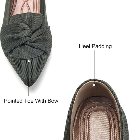 Flats for Womens Pointed Toe Ballet Flats with Bow Comfortable Knit Dressy Flats in Saudi Arabia