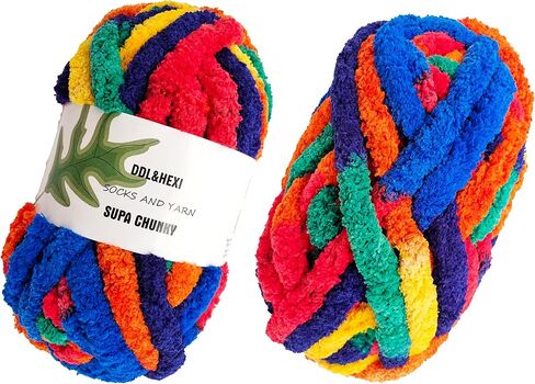 DDL&HEXI 2 Park Super Chenille Chunky Yarn,Blanket Making Kit,Jumbo Knitting Yarn 2x8oz 226gper Bag (Aqua) in Saudi Arabia