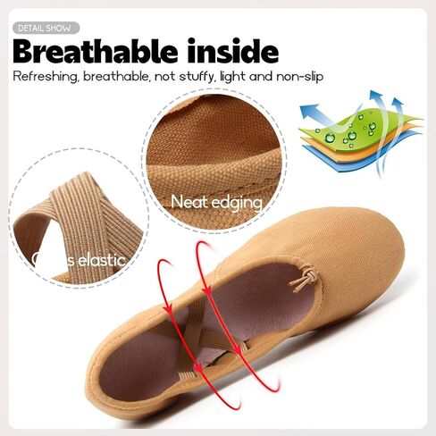 أحذية DKZSYIM النسائية للرقص اللاتيني من قماش الجمل بمقدمة مغلقة، أحذية الرقص، مقاس CT، US 8.5 in Kuwait