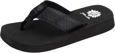 صندل Frinna Flip Flop نسائي من Yellow Box، ارتفاع المنصة 0.75 بوصة، الكعب 1 بوصة، لطيف ومريح in Kuwait