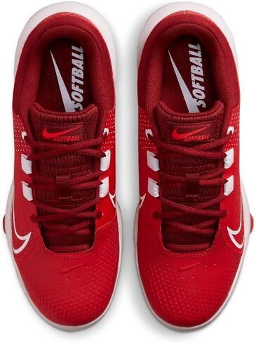 Nike Women's Hyperdiamond 4 Pro Molded Softball Cleats, Red White, 10 in Saudi Arabia