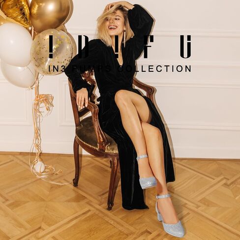 IDIFU IN3 Women's Pumps Platform Closed Toe Heels Comfortable Low Chunky Block Slingback Ankle Strap Heels Dressy Wedding Bridal Party Dress Pumps Shoes Pointed Toe Heels for Women in Saudi Arabia