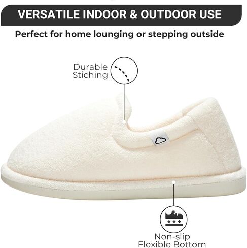 House Shoes for Women - Comfy Womens Shoes & Slippers For Women Memory Foam Flats for Womens - Fluffy & Cozy Slip on Shoes Women Footwear Indoor & Outdoor use (EXPLORE) in Saudi Arabia