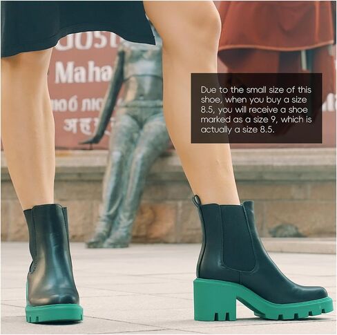 2024 Women's Chelsea Boots Chunky Boots For Women Platform Ankle Boots Pull-On Lug Sole Elastic Fall Fashion Booties Shoes in Saudi Arabia
