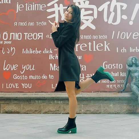2024 Women's Chelsea Boots Chunky Boots For Women Platform Ankle Boots Pull-On Lug Sole Elastic Fall Fashion Booties Shoes in Saudi Arabia